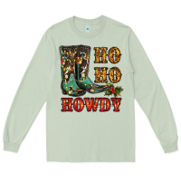 Matcha christmas cowboy boots ho ho howdy Long Sleeve Tee - RanaPortraitStore
