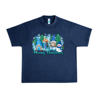 Navy merry christmas snowman gnomes Urban Heavy Tee - Zillion Design Studio
