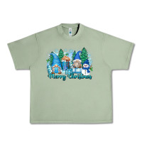 Oil Green merry christmas snowman gnomes Urban Heavy Tee - Zillion Design Studio