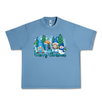Pebble Blue merry christmas snowman gnomes Urban Heavy Tee - Zillion Design Studio