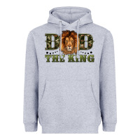 Heather Grey dad the king Heavyweight Hoodie - Artiststas