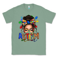 Sage autism mom afro messy bun Classic Tee - texasbilliewilder