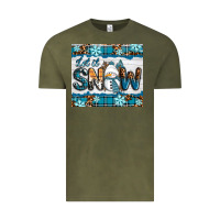 Vintage Olive let it snow Vintage Tee - RanaPortraitStore
