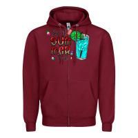 Burgundy sweet summer time Zipper Hoodie - CowhideDigitalArt