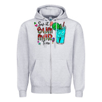 Heather Grey sweet summer time Zipper Hoodie - CowhideDigitalArt