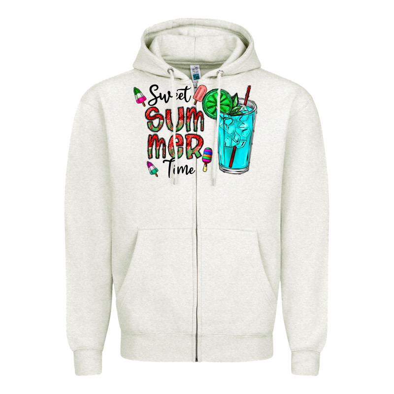 Sweet Summer Time Zipper Hoodie by CowhideDigitalArt | Teevron