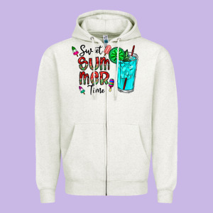 Sweet Summer Time Zipper Hoodie Designed By Cowhidedigitalart