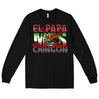Black El Papa Mas Chingon Long Sleeve Tee - texasbilliewilder