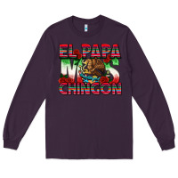 Plum El Papa Mas Chingon Long Sleeve Tee - texasbilliewilder