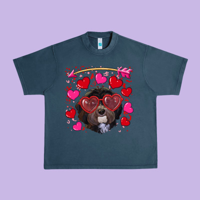 Valentine's Day Havanese Dog Urban Heavy Tee Designed By Ranaportraitstore