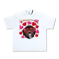 White Valentine's day havanese dog Urban Heavy Tee - RanaPortraitStore