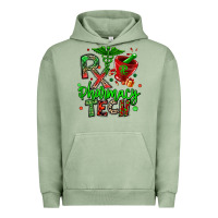 Pigment Oil Green christmas rx pharmacy tech Urban Hoodie - MaliasSmallBusiness