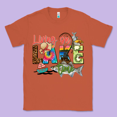 Living On Lake Time Classic Tee Designed By Zillion Design Studio