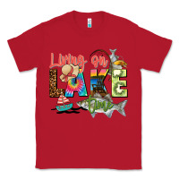 Red living on lake time Classic Tee - Zillion Design Studio