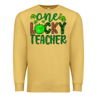 Antique Gold one lucky teacher Premium Sweatshirt - Artiststas