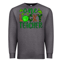 Charcoal Heather one lucky teacher Premium Sweatshirt - Artiststas