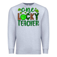 Heather Grey one lucky teacher Premium Sweatshirt - Artiststas