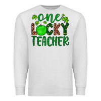 Oatmeal Heather one lucky teacher Premium Sweatshirt - Artiststas