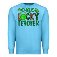 Ocean Blue one lucky teacher Premium Sweatshirt - Artiststas