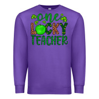 Purple one lucky teacher Premium Sweatshirt - Artiststas