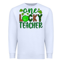 White one lucky teacher Premium Sweatshirt - Artiststas