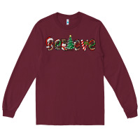 Burgundy christmas believe Long Sleeve Tee - RanaPortraitStore