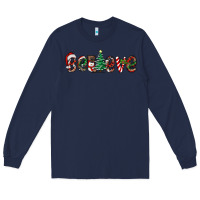 Navy christmas believe Long Sleeve Tee - RanaPortraitStore