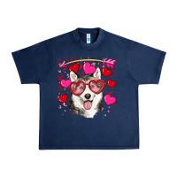 Navy Valentine's day husky Urban Heavy Tee - RanaPortraitStore