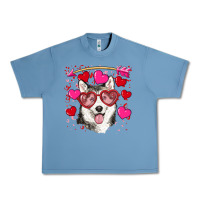 Pebble Blue Valentine's day husky Urban Heavy Tee - RanaPortraitStore