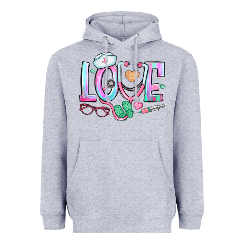 Love Nurse Heavyweight Hoodie by BundleAndBundleShop | Teevron