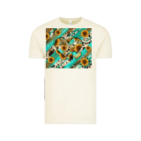 Vintage Arctic leopard sunflower hearts Vintage Tee - RanaPortraitStore