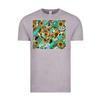 Vintage Zinc leopard sunflower hearts Vintage Tee - RanaPortraitStore