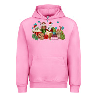 Fuchsia Pink santa coffee Urban Hoodie - MaliasSmallBusiness