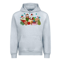 Heather Grey santa coffee Urban Hoodie - MaliasSmallBusiness