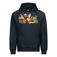 Navy santa coffee Urban Hoodie - MaliasSmallBusiness
