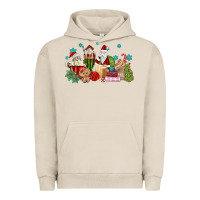 Pigment French Oak santa coffee Urban Hoodie - MaliasSmallBusiness