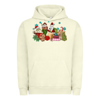 Pigment Pistachio santa coffee Urban Hoodie - MaliasSmallBusiness
