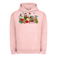 Pigment Salmon santa coffee Urban Hoodie - MaliasSmallBusiness
