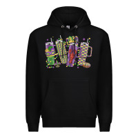 Black mardi gras coffee Premium Hoodie - MaliasSmallBusiness
