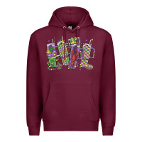 Burgundy mardi gras coffee Premium Hoodie - MaliasSmallBusiness