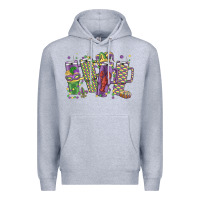 Heather Grey mardi gras coffee Premium Hoodie - MaliasSmallBusiness