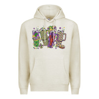 Oatmeal Heather mardi gras coffee Premium Hoodie - MaliasSmallBusiness