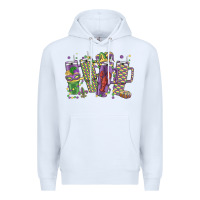 White mardi gras coffee Premium Hoodie - MaliasSmallBusiness