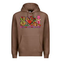 Chestnut peace love nutcraker Premium Hoodie - AdoDesignShop