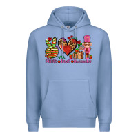 Colony Blue peace love nutcraker Premium Hoodie - AdoDesignShop