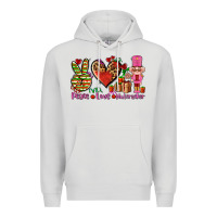 Dove Grey peace love nutcraker Premium Hoodie - AdoDesignShop