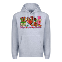 Heather Grey peace love nutcraker Premium Hoodie - AdoDesignShop