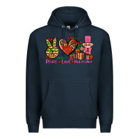 Navy peace love nutcraker Premium Hoodie - AdoDesignShop