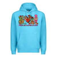 Ocean Blue peace love nutcraker Premium Hoodie - AdoDesignShop