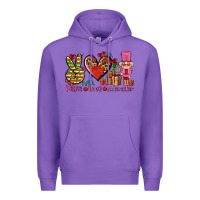 Purple peace love nutcraker Premium Hoodie - AdoDesignShop